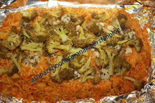 پلوی بروکلی پنیری